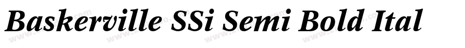 Baskerville SSi Semi Bold Italic字体转换